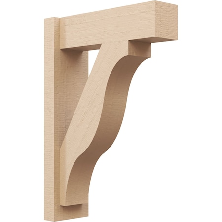 Ekena Millwork 6-in W x 18-in D x 26-in H Funston Block Rough Cedar Woodgrain TimberThane Outlooker, Primed Tan OUTUR060X18X26FST44RCPR